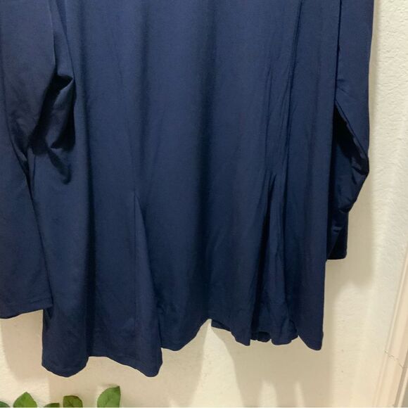 New Susan Graver Liquid Knit blue Open Cardigan size 1X - Picture 12 of 12